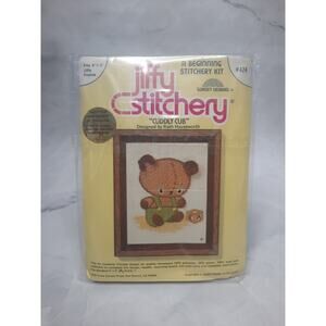 Sunset Designs Jiffy Stitchery Beginner Kit Cuddly Cub 4x5 Teddy Bear